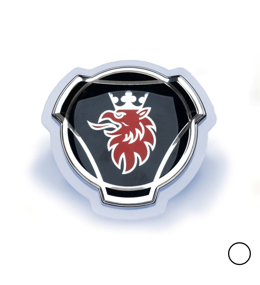 [S240873CW] Emblème Scania d'origine bords Led blanc  Base givrée